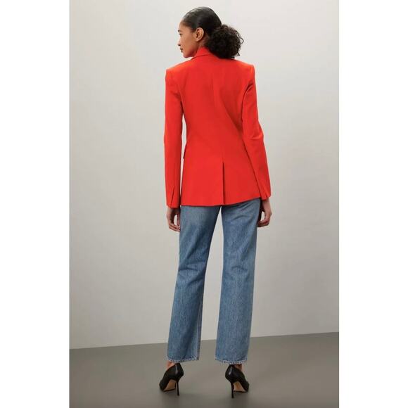 Derek Lam 10 Crosby Red Noah Single Breasted Jacket Sz 10 - Picture 2 of 6